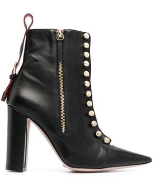 HARDOT Buckle-Detail Leather Ankle Boots - Black