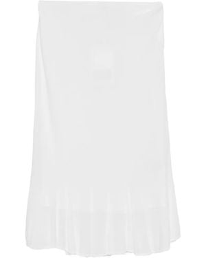 TOTEME Falda Midi Con Dobladillo Ajustado - Blanco
