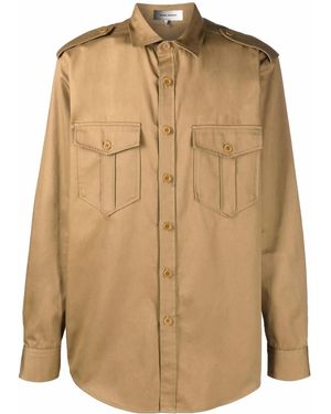 Isabel Marant Logo-Print Cotton Shirt - Natural