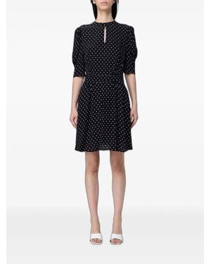 Mar De Margaritas Kimberly Polka-Dot Mini Dress - Black