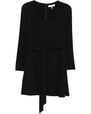 Chloé Tie-Waist Mini Dress - Black