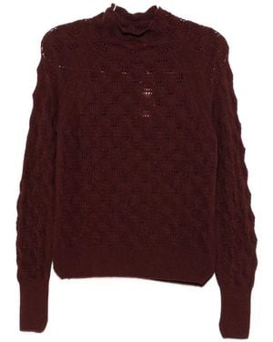 Ermanno Scervino Pointelle-Knit Sweater - Purple