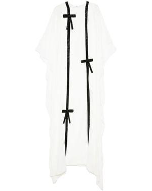 Jean Louis Sabaji Abaya Con Fiocco - Bianco