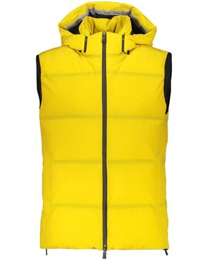 Herno Padded Vest With Hood - Yellow