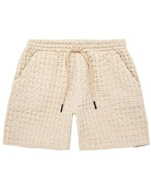 Oas Porto Waffle-Knit Shorts - Natural