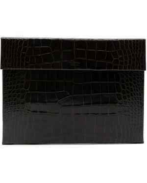 Tom Ford Crocodile-embossed Briefcase - ブラック