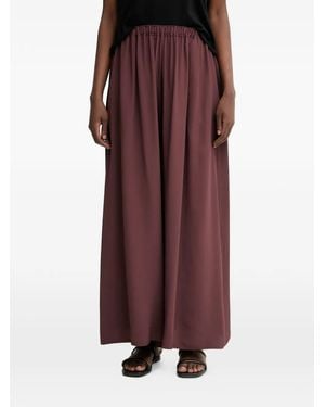 Sisley Elasticated-Waist Palazzo Pants - Purple