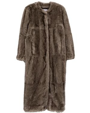 Stand Studio Hilma Faux-Fur Coat - Brown