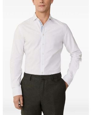 Hackett Oxford Multi-Trim Shirt - White