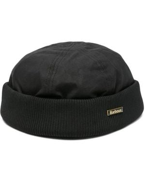 Barbour "Oakmoor Wax Docker" Hat - Black