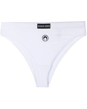 Marine Serre Crescent Moon High-cut Briefs - White