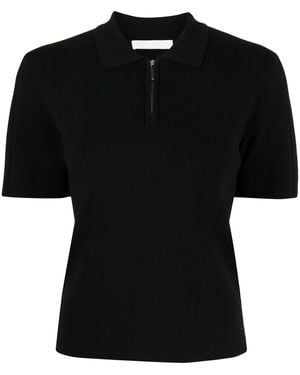 Dion Lee Polo Con Mezza Zip - Nero