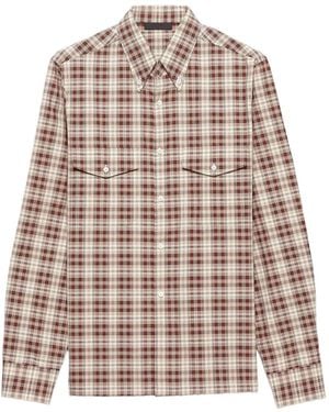 Prada Camisa a cuadros - Marrón