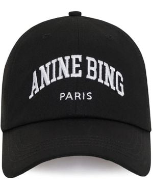 Anine Bing Jeremy Baseball Cap Paris - Black