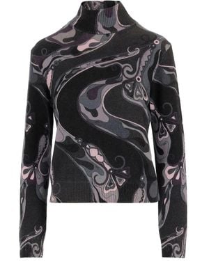 PUCCI ハイネック ウールセーター - ブラック