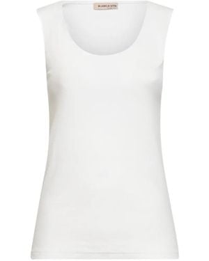 Blanca Vita Scoop-Neck Tank Top - White