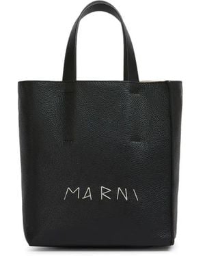 Marni Museo レザーハンドバッグ ミニ - ブラック