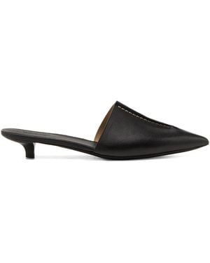 Marsèll Spino Pointed Stitching Mules - Black