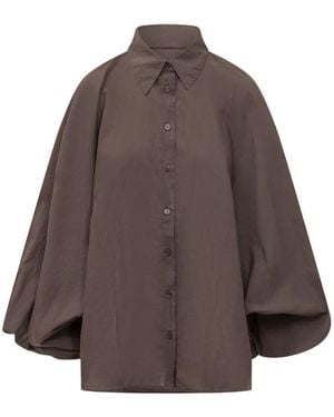 SOSUE Bishop sleeve blouse - Braun
