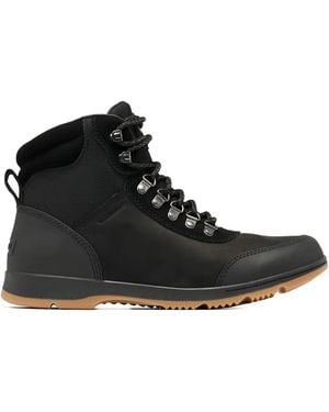 Sorel Lace-Up Leather Boots - Black