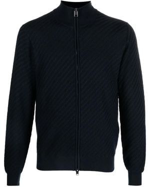 Brioni Pullover Mit Reißverschluss - Blau
