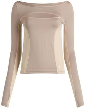 On Shoes Panelled Lg-Sleeve T-Shirt - Natural