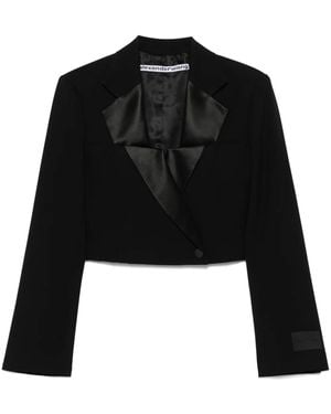 Alexander Wang クロップド ダブルジャケット - ブラック