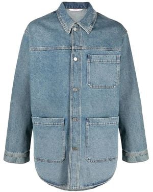 Valentino Garavani Vlogo Signature Denim Shirt - Blue