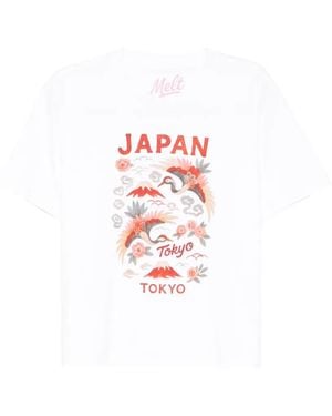 Melt Camiseta Con Estampado Gráfico - Blanco