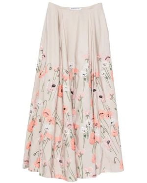 BERNADETTE Kennedy Floral-Embroidered Maxi Skirt - White