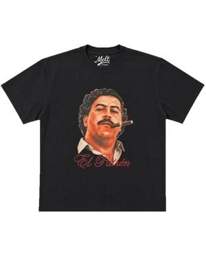 Melt Kurzärmeliges T-Shirt Mit Grafischem Print - Schwarz