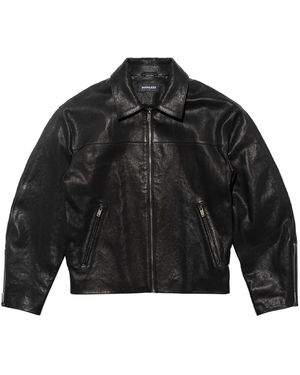 Mainless Leather Jacket - Black