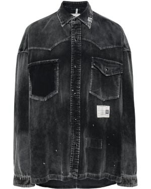Maison Mihara Yasuhiro Distressed-Finish Corduroy Shirt - Black