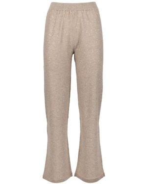 Marella Emme Flared-Leg Trousers - Natural
