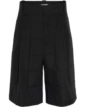 Jacquemus The Navega Pleated Shorts - Black