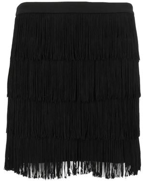 Michael Kors Fringe-Detail Mini Skirt - Black