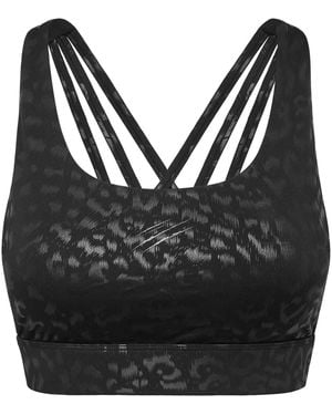Philipp Plein Sujetador deportivo con estampado de leopardo - Negro
