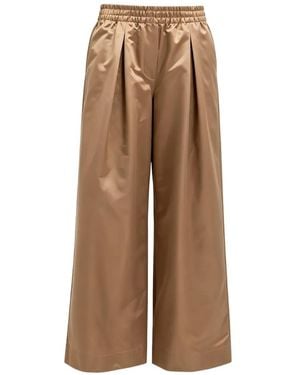 Brunello Cucinelli Pleated Palazzo Pants - Natural