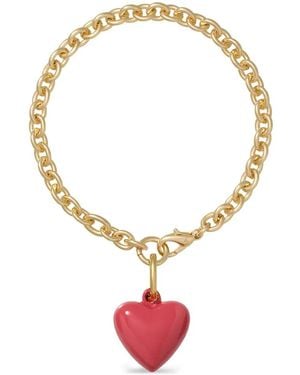 Roxanne Assoulin The Mini Puffy Heart-Charm Bracelet - White