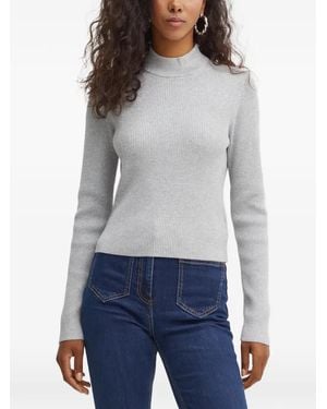 MICHAEL Michael Kors Ribbed-Knit Sweater - Gray