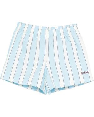 MC2 Saint Barth Meave Striped Shorts - Blue