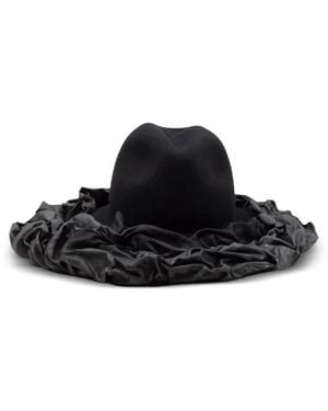 Comme des Garçons Wool Ruffled Hat - Black