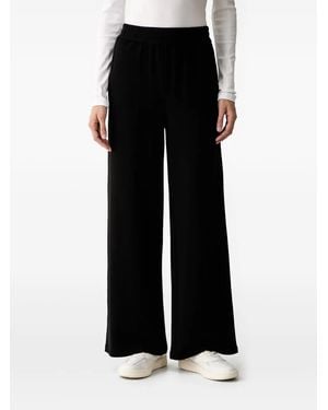 KARL LAGERFELD Logo-Embroidered Side-Stripe Trousers - Black