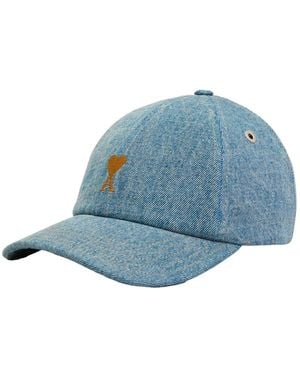 Ami Paris Cotton Cap - Blue