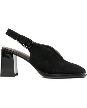 Linda Baumann Buckle-Fastening Slingback Court Shoes - Black