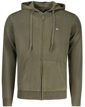 Norway 1963 Zip-Up Knitted Hoodie - Green