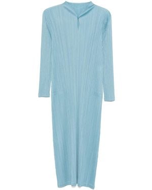 Pleats Please Issey Miyake Monthly Colors: January Midi Dress - Blue