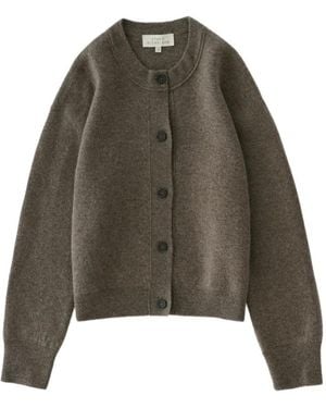 Studio Nicholson Cardigan Girocollo Arvine - Marrone