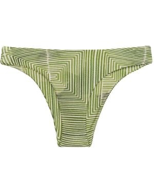 Lenny Niemeyer Geometric-Print Bikini Bottom - Green