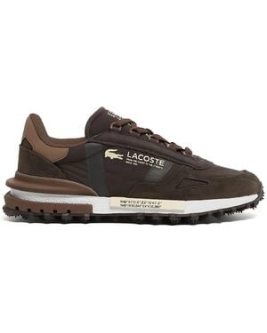 Lacoste Elite Active Suede Panelled Trainers - Brown